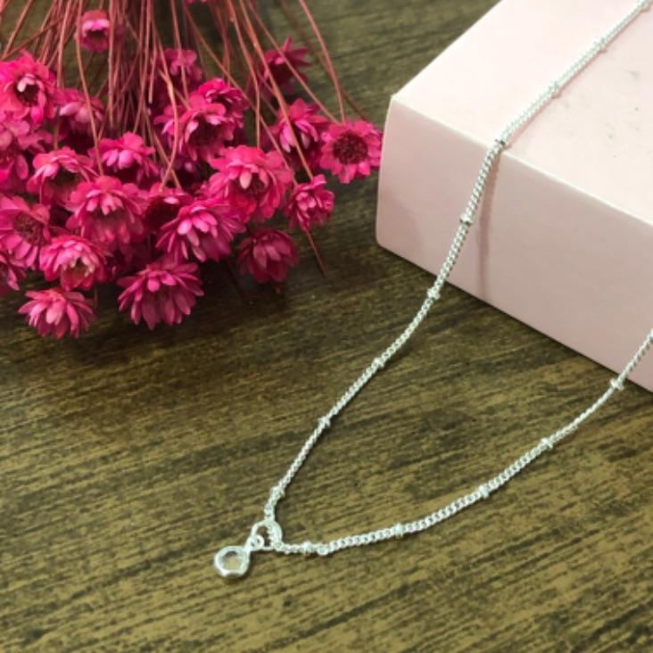 Colar Corrente Bolinha com Ponto de Luz