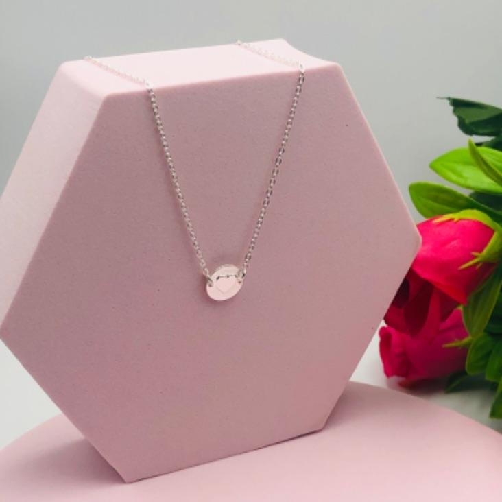 Colar Corrente Cadeado com Pingente Coração