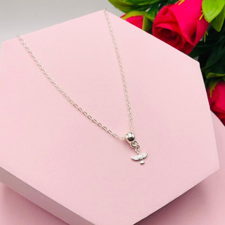 Colar Corrente Cadeado com Pingente Espírito Santo