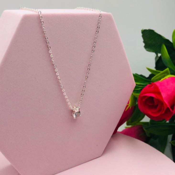 Colar Corrente Cadeado com Ponto de Coroa