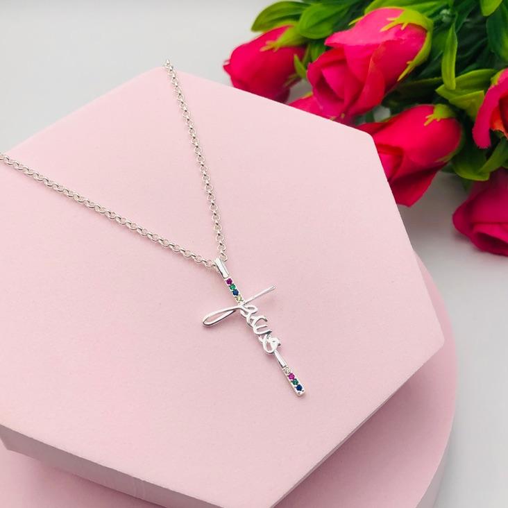 Colar Corrente Elo português com Pingente Jesus