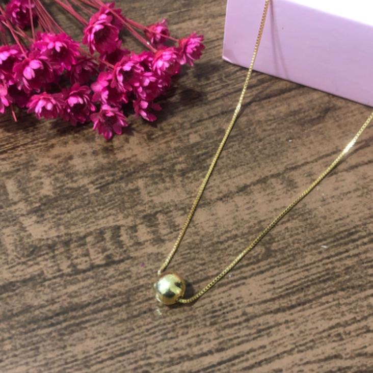 Colar Corrente Veneziana com Bolinha
