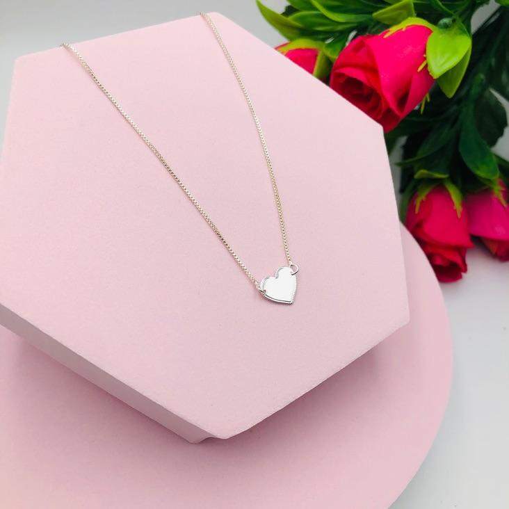 Colar Corrente Veneziana com Coração