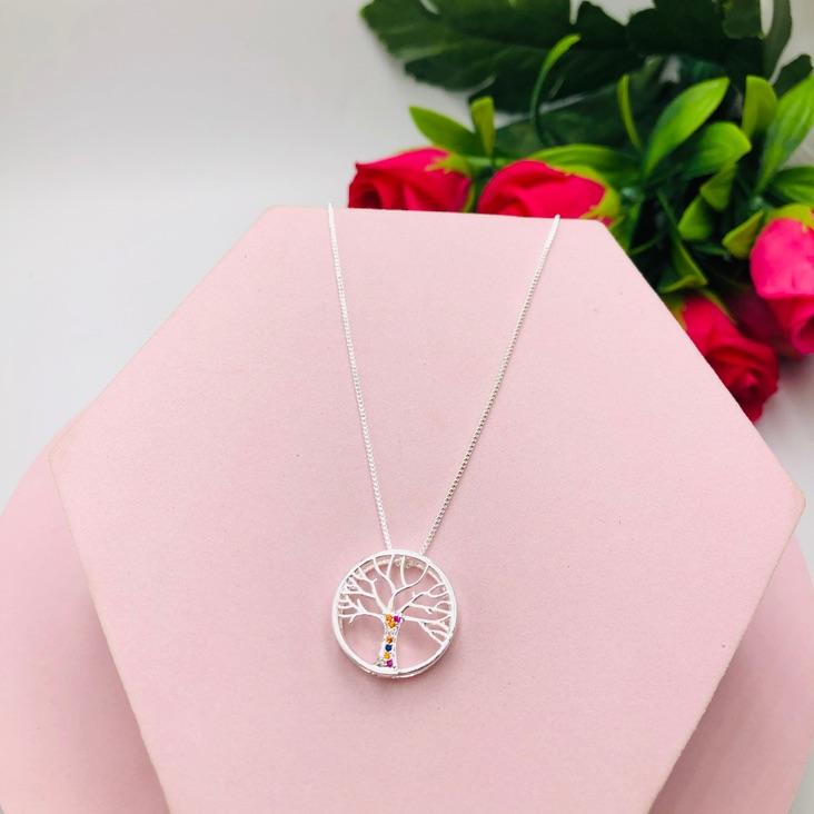 Colar Corrente Veneziana com Pingente Árvore da Vida