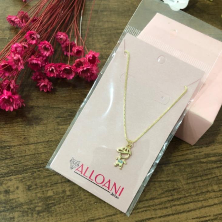 Colar Corrente Veneziana com Pingente Filho