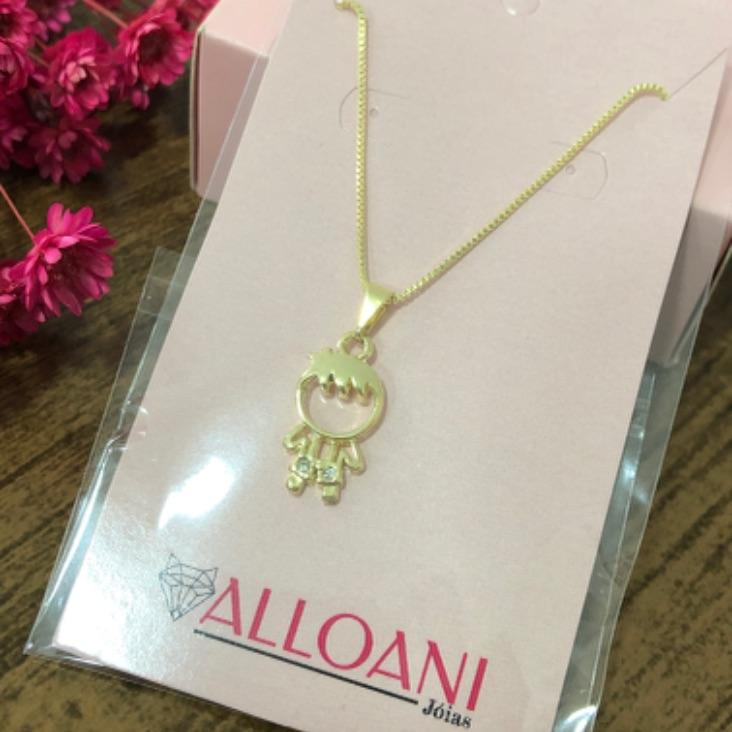 Colar Corrente Veneziana com Pingente Filho