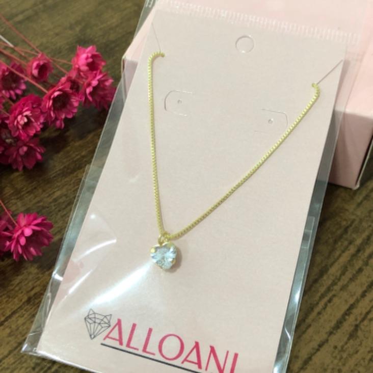 Colar Corrente Veneziana com Pingente Ponto de Luz Coração