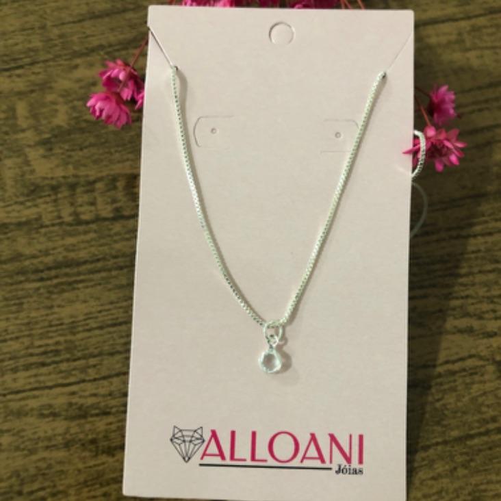 Colar corrente veneziana com ponto de Luz