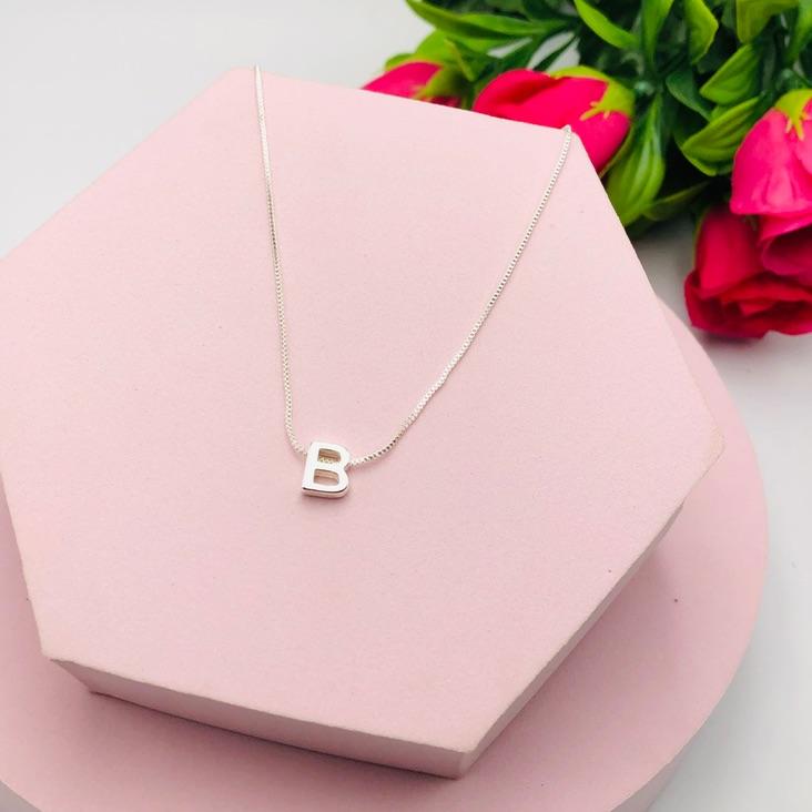 Colar Corrente Veneziana Letra B