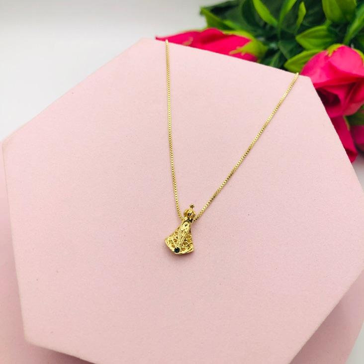 Colar Corrente Veneziana Pingente Nossa Senhora
