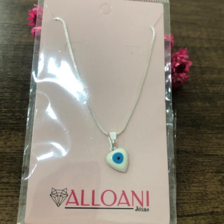 Colar Corrente Veneziana Pingente Olho Grego