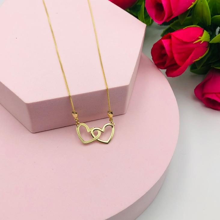 Colar Dois Corações