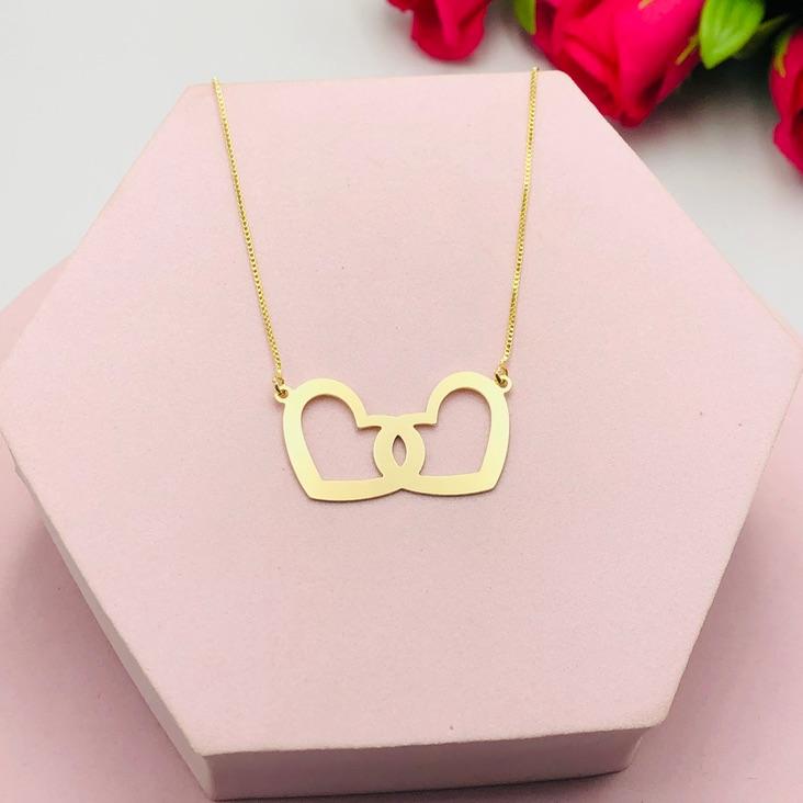 Colar dois Corações