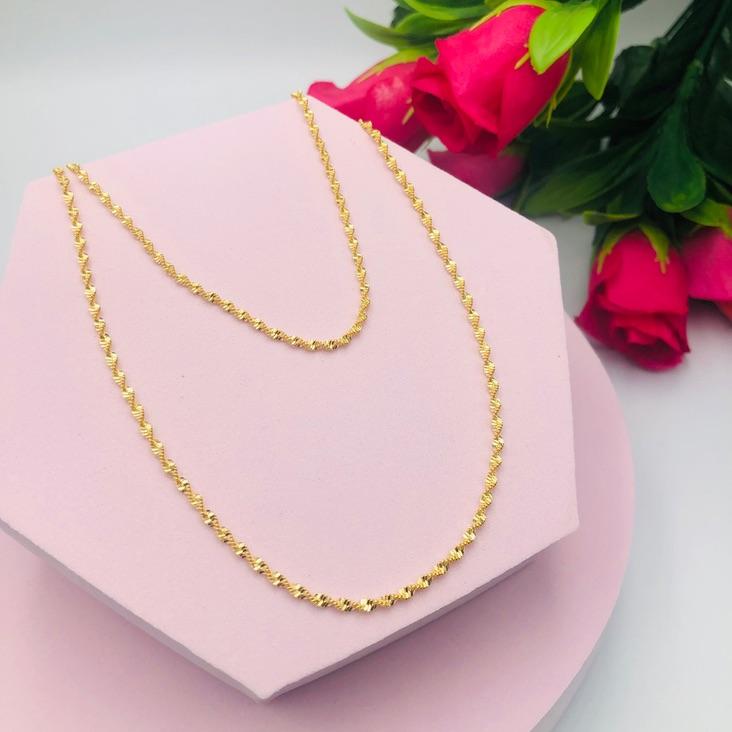 Colar Duplo Corrente Torcida