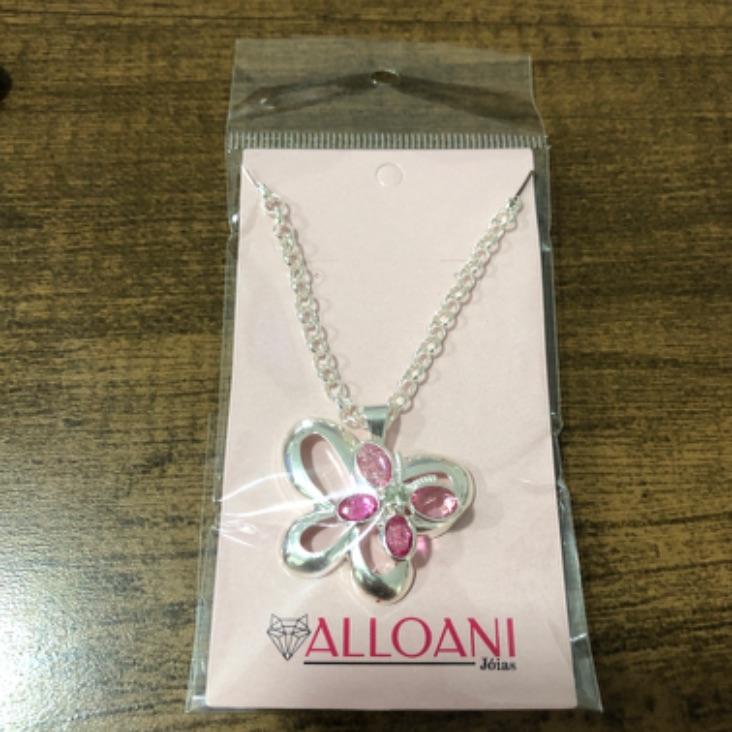 Colar Elo Português com Pingente de Borboleta