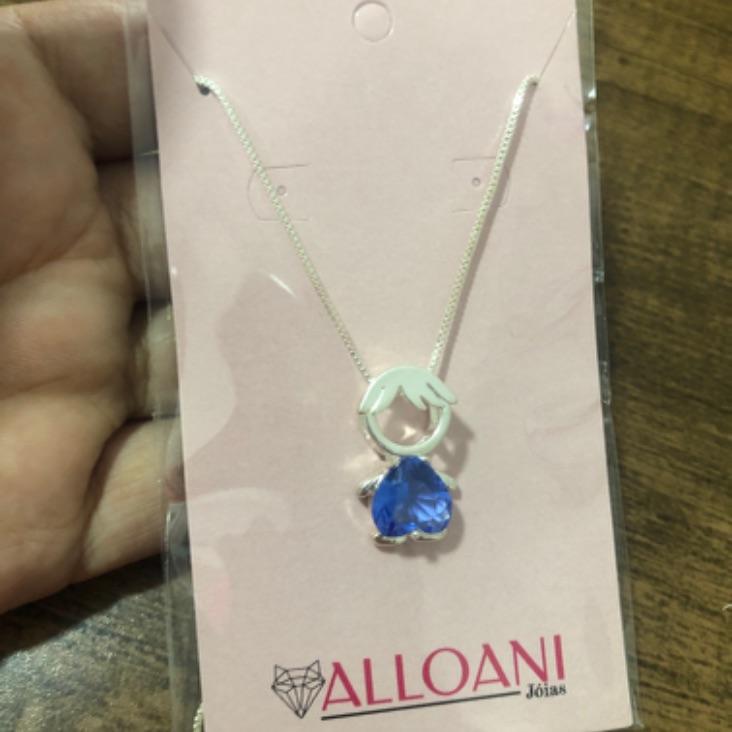 Colar Filho com Pedra Azul