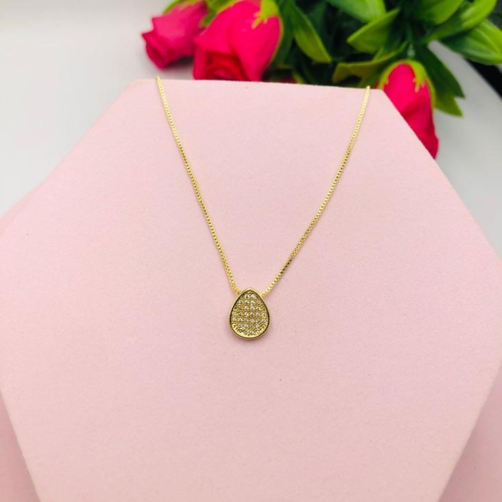 Colar Gota Cravejada