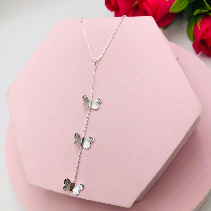 Colar Gravatinha Borboletas