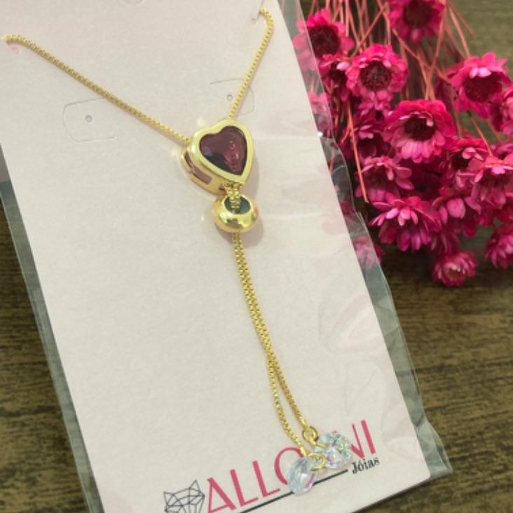 Colar Gravatinha com Coração