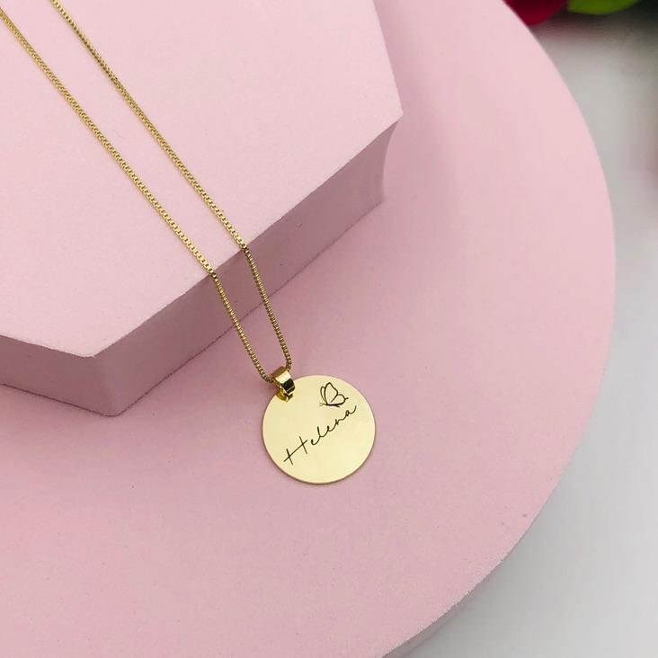 Colar Medalha Nome Personalizado