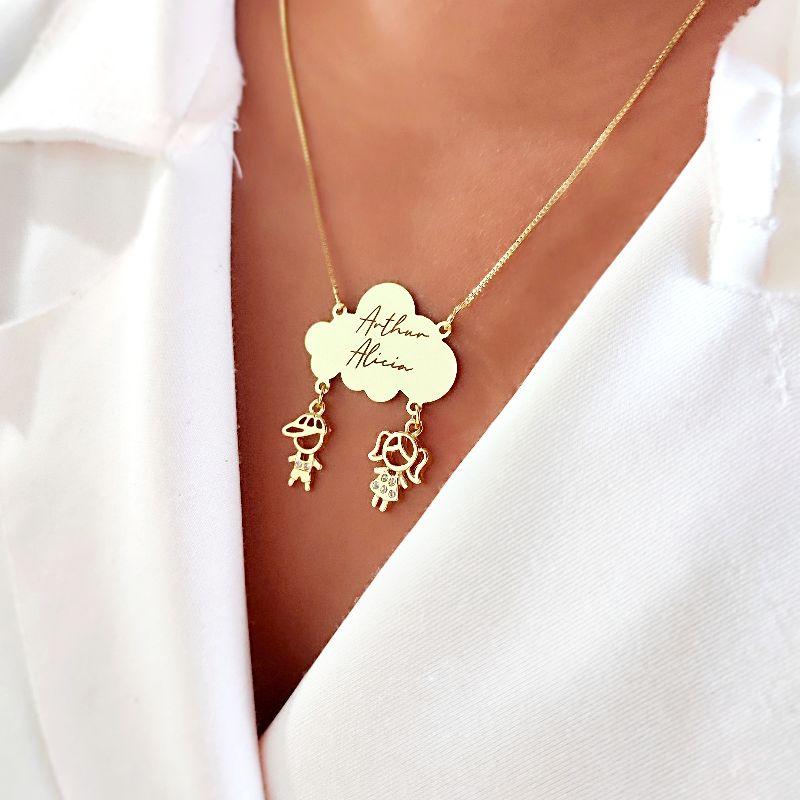 Colar Nuvem Personalizado Dois