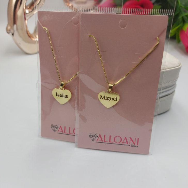 Colar Personalizado de Coração com Nome