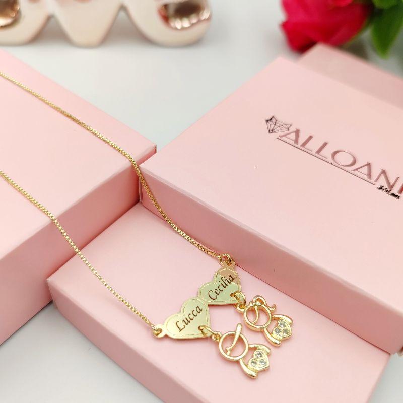 Colar Personalizado Dois Filhos