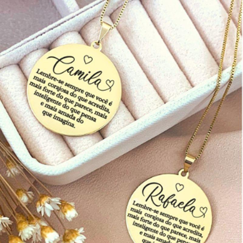 Colar Personalizado Nome e Frase
