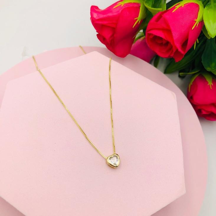 Colar Ponto de Luz Coração