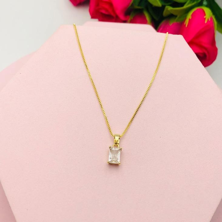 Colar Ponto de Luz Quadrado