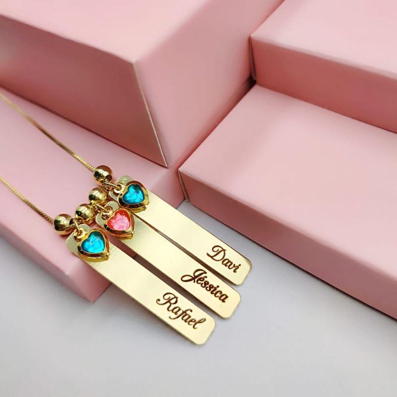 Colar Quatro Barras Personalizado