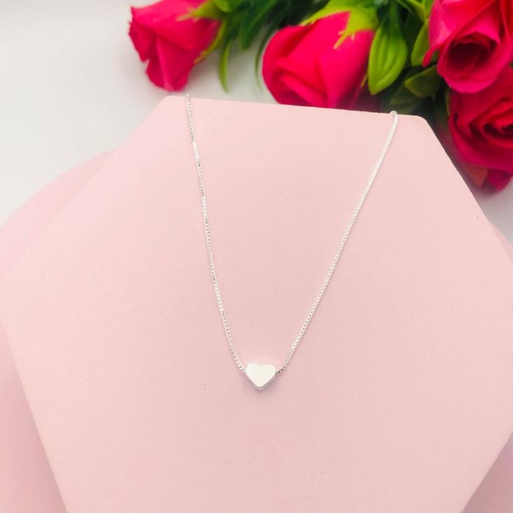 Colar Veneziana Pingente Coração