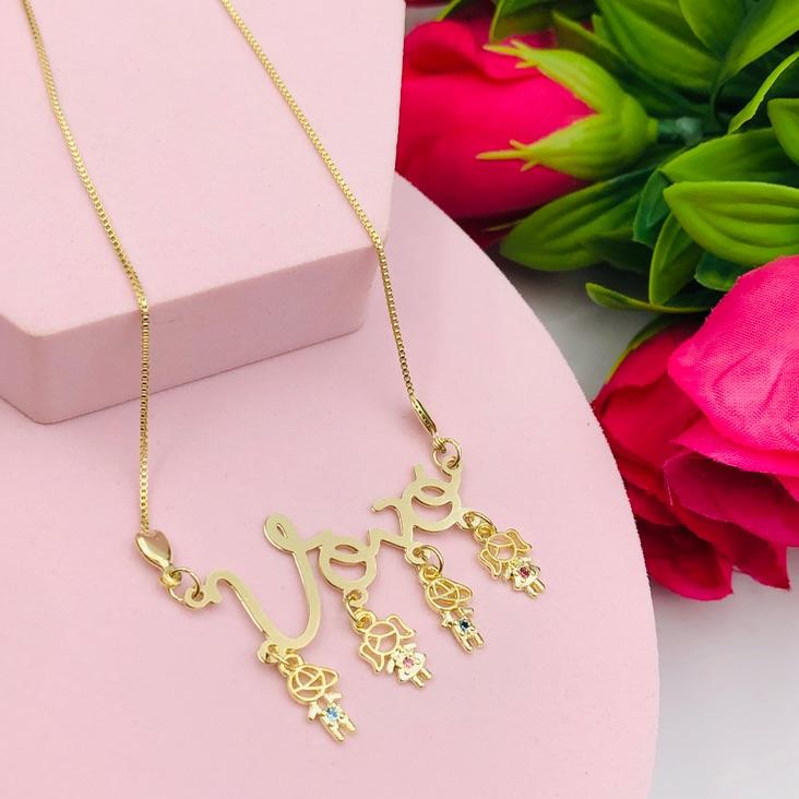 Colar Vovó Quatro Pingentes