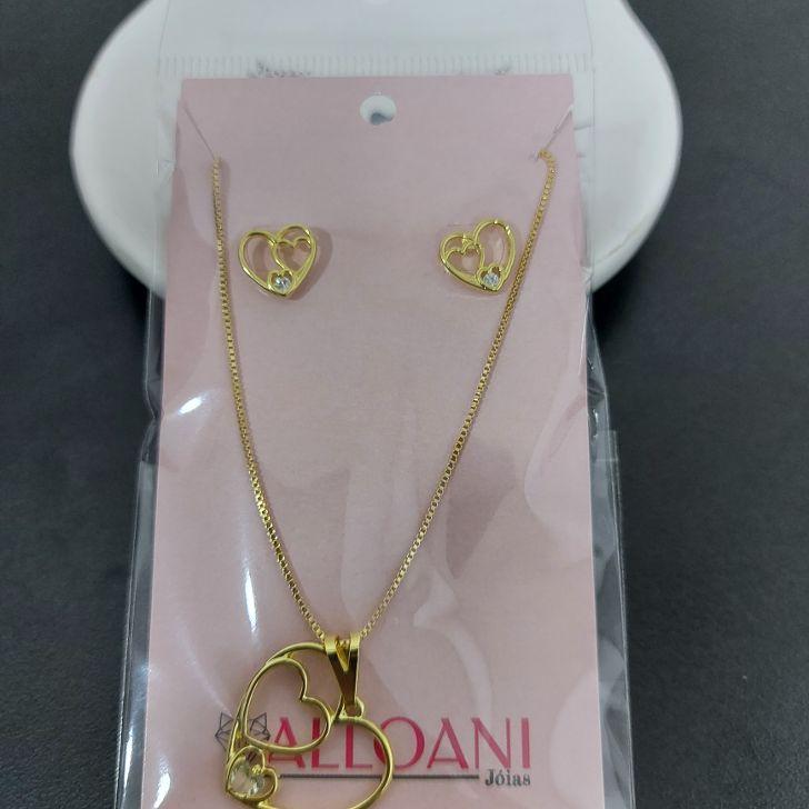 Conjunto de Coração com Zirconia
