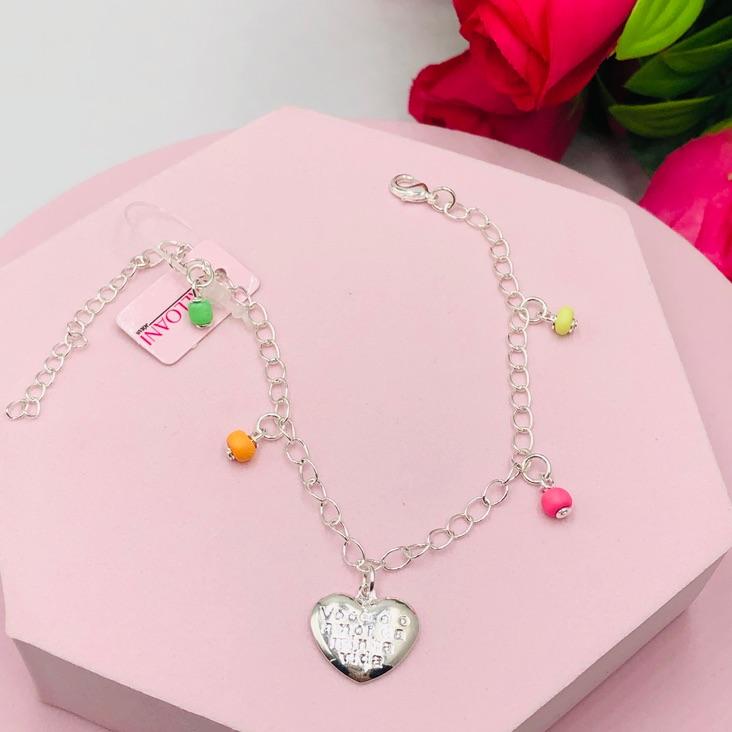 Pulseira Colorida com Coração