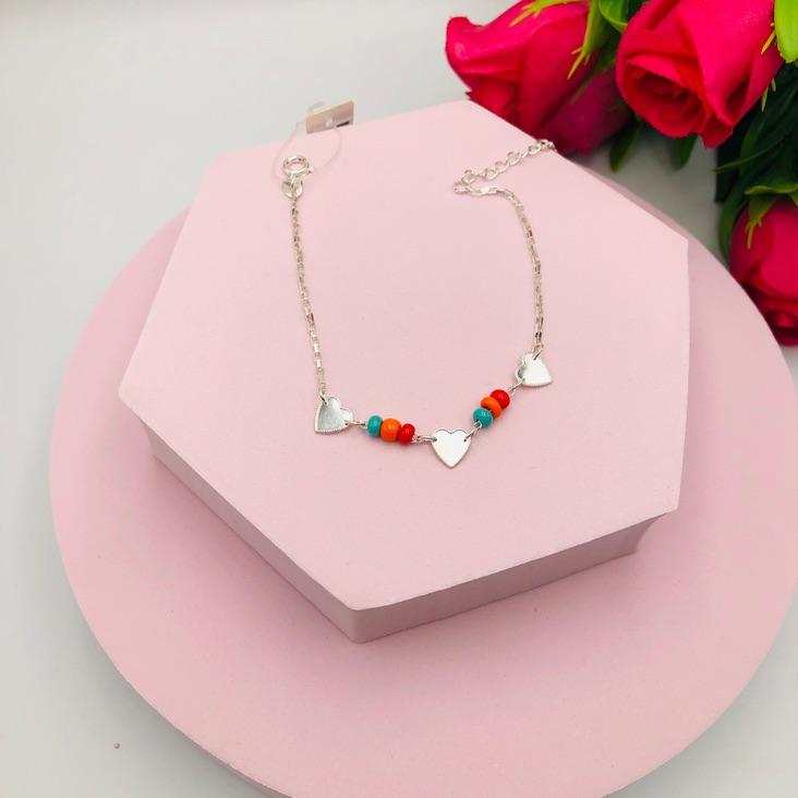 Pulseira Coloridas com Coração