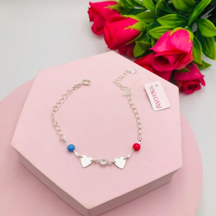 Pulseira com Coração com Bolinhas Colorida