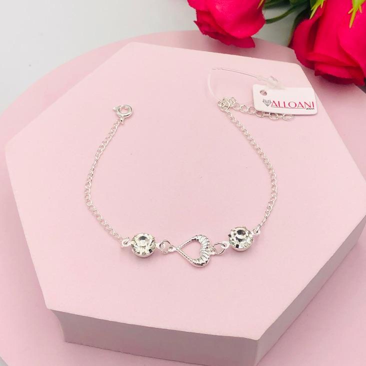 Pulseira com pedra e coração