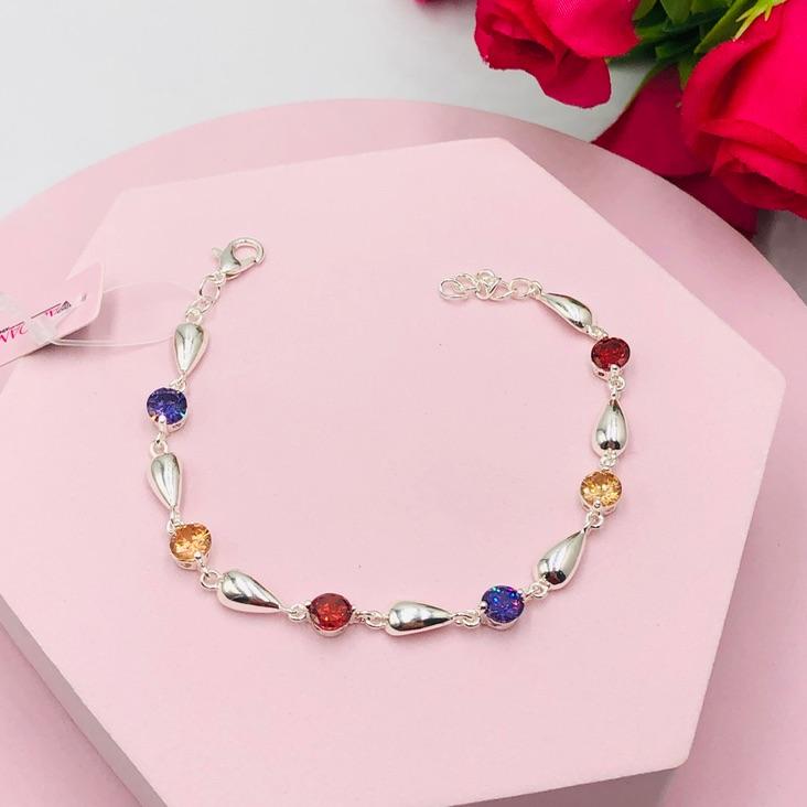 Pulseira com Pedras Colorida