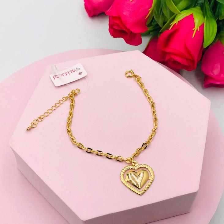 Pulseira com Pingente coração