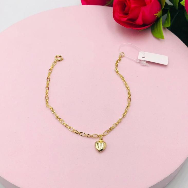 Pulseira com Pingente Coração