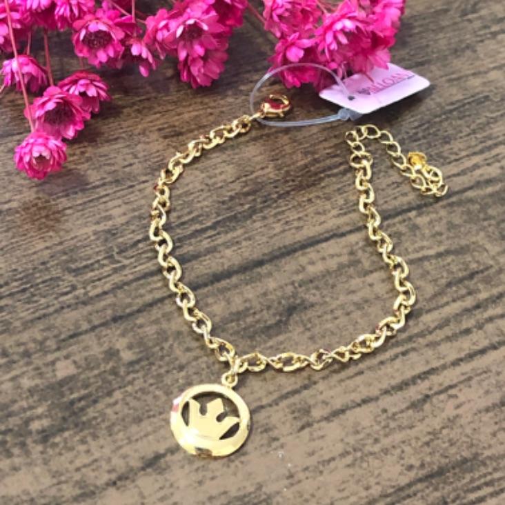 Pulseira com Pingente Coroa