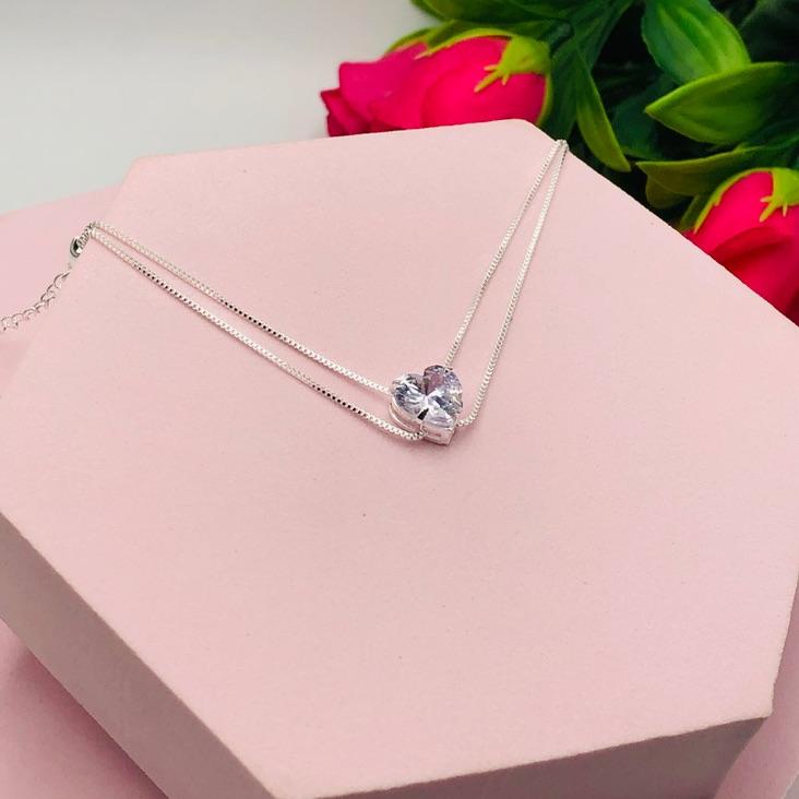 Pulseira Com Pingente de Coração