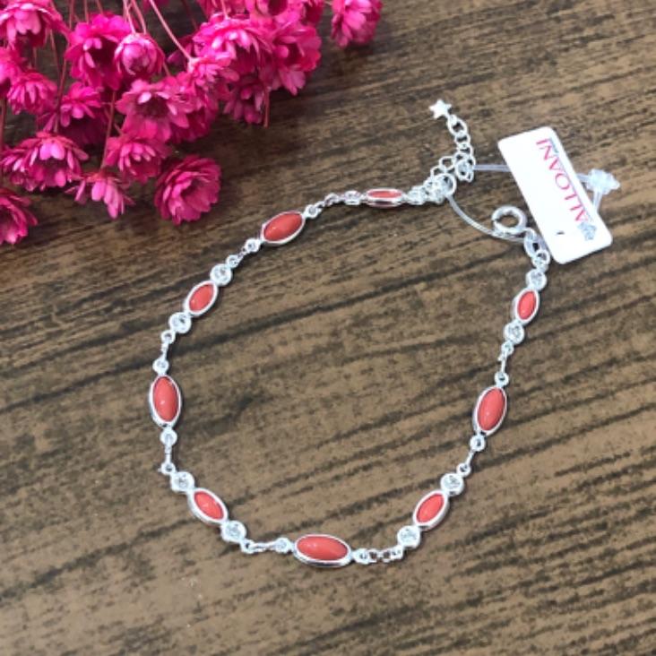 Pulseira com Pingentes Salmão