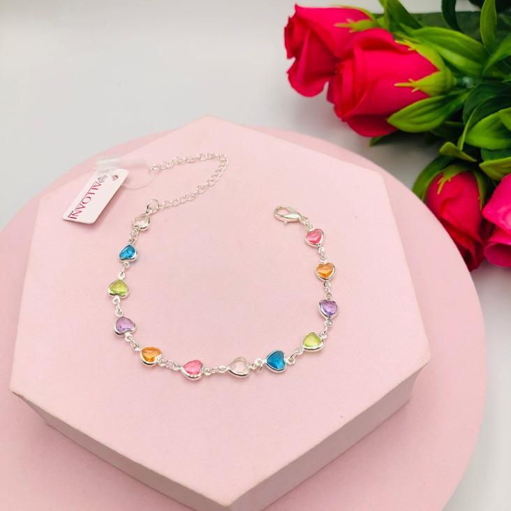 Pulseira Coração Colorido