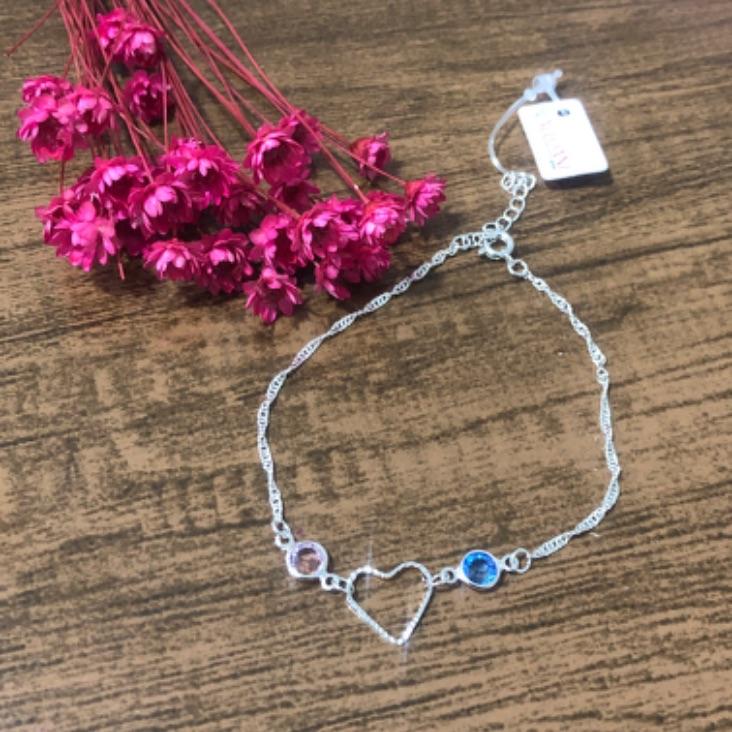 Pulseira Coração e dois Pontos de Luz