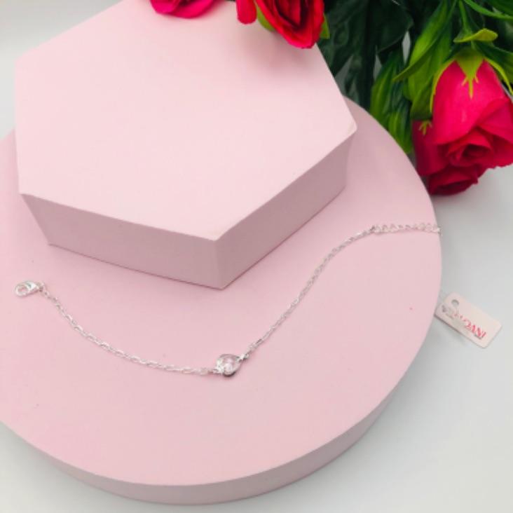 Pulseira Corrente Cadeado com Pingente Coração