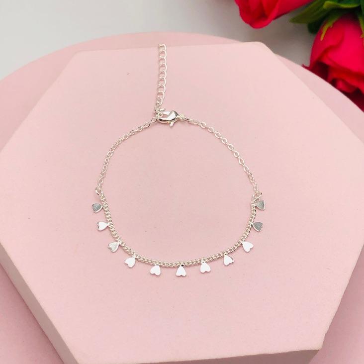 Pulseira corrente grumet com coração