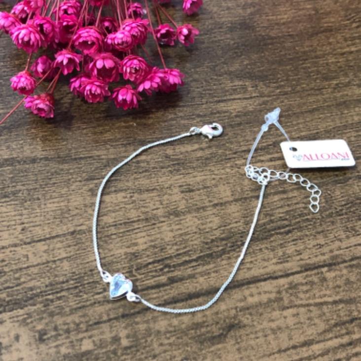 Pulseira Corrente Veneziana com Pingente Coração