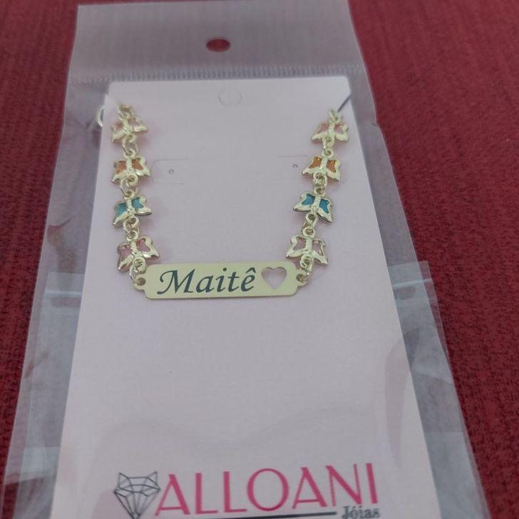 Pulseira de Coração com Borboletas - Maitê